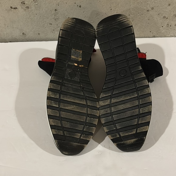 Renato Garini Black Wedge Sock-Like Sneakers W/Red Zipper Closure - Sz 39 Euro - Picture 7 of 12